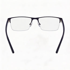 Lacoste L2237 Rectangle Eyeglasses Unisex — side view, Matte Blue Acetate temples