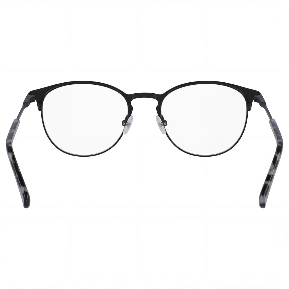 Lacoste L2251 Round Eyeglasses Unisex — side view, Black Acetate temples