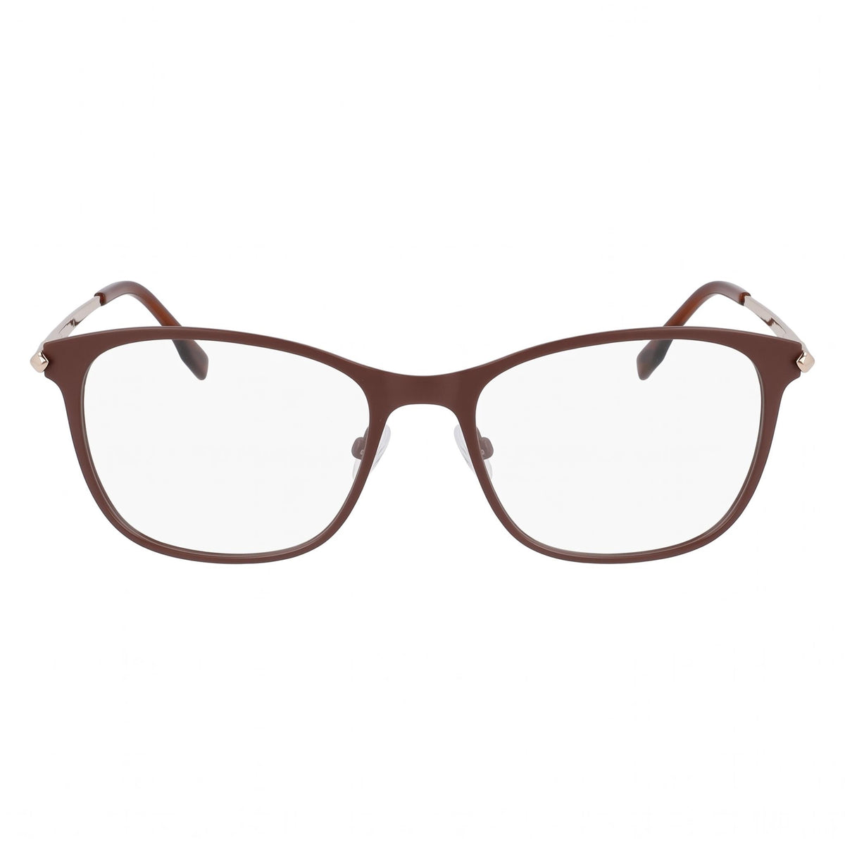 Gafas graduadas Lacoste L2276 para mujer, color marrón y oro rosa, forma rectangular, Photo 2