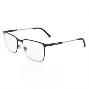 Lacoste L2287 N Matte Dark Grey Rectangle Eyeglasses for Men, Plastic lens