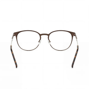Lacoste L2288 Rectangular Eyeglasses Unisex — side view, Matte Brown Acetate temples
