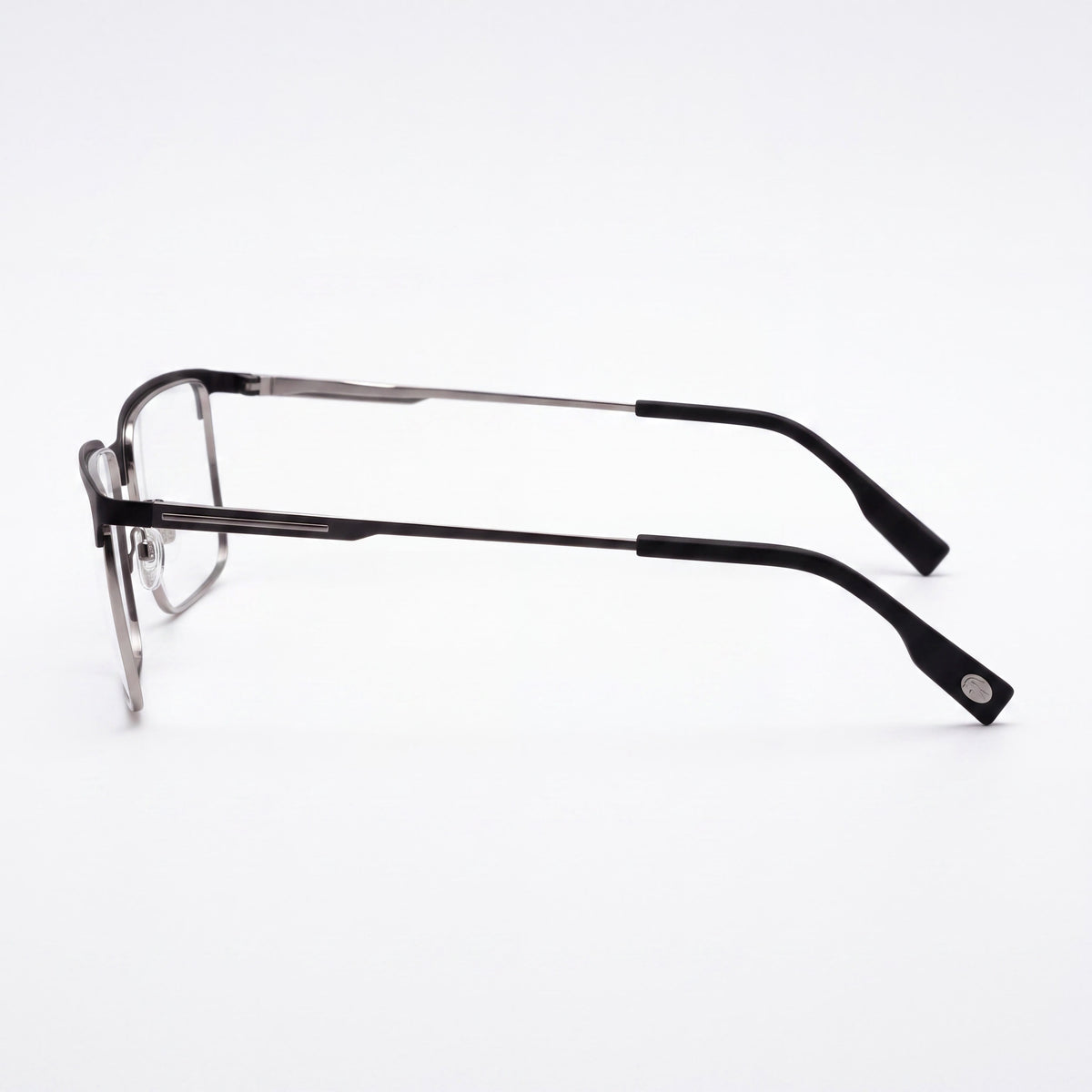 Gafas Oftálmicas Lacoste Casual para Hombre de Metal Negro Mate con Lentes Transparentes de Plástico, 55-17-145, Photo 3