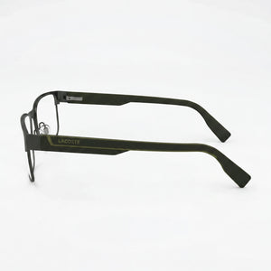 Lacoste L2298 N Rectangle Eyeglasses Men — side view, Green temples