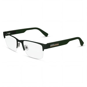 Lacoste L2299 Green Rectangle Eyeglasses Unisex, Metal frame