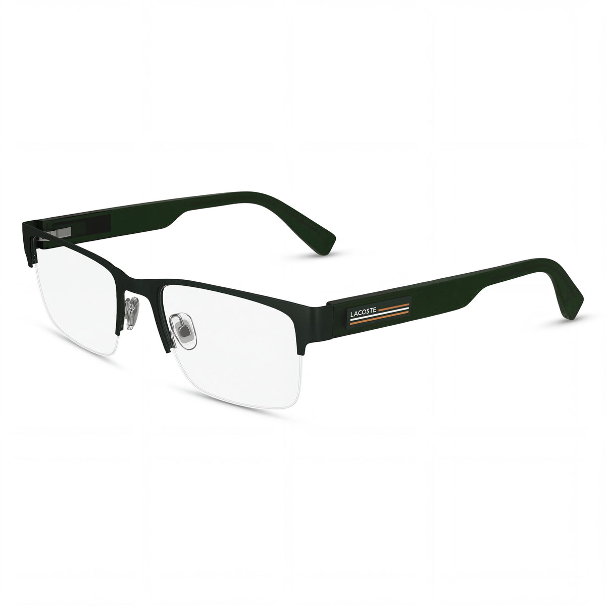 Gafas graduadas rectangulares unisex Lacoste L2299 verde mate, 54 mm, Photo 1