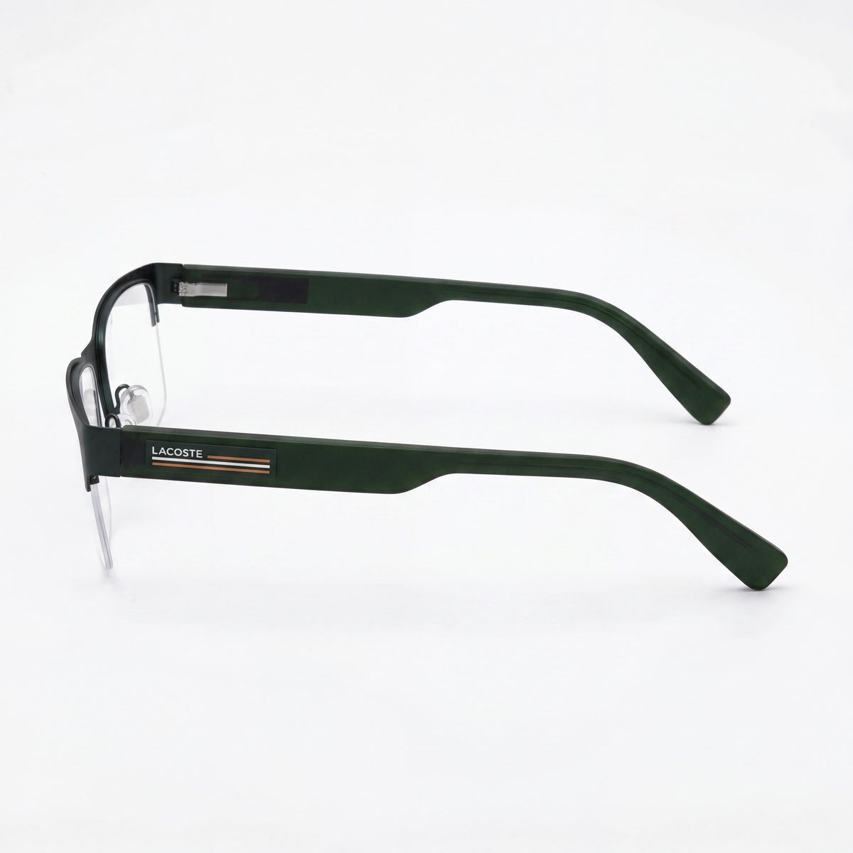 Gafas graduadas rectangulares unisex Lacoste L2299 verde mate, 54 mm, Photo 3