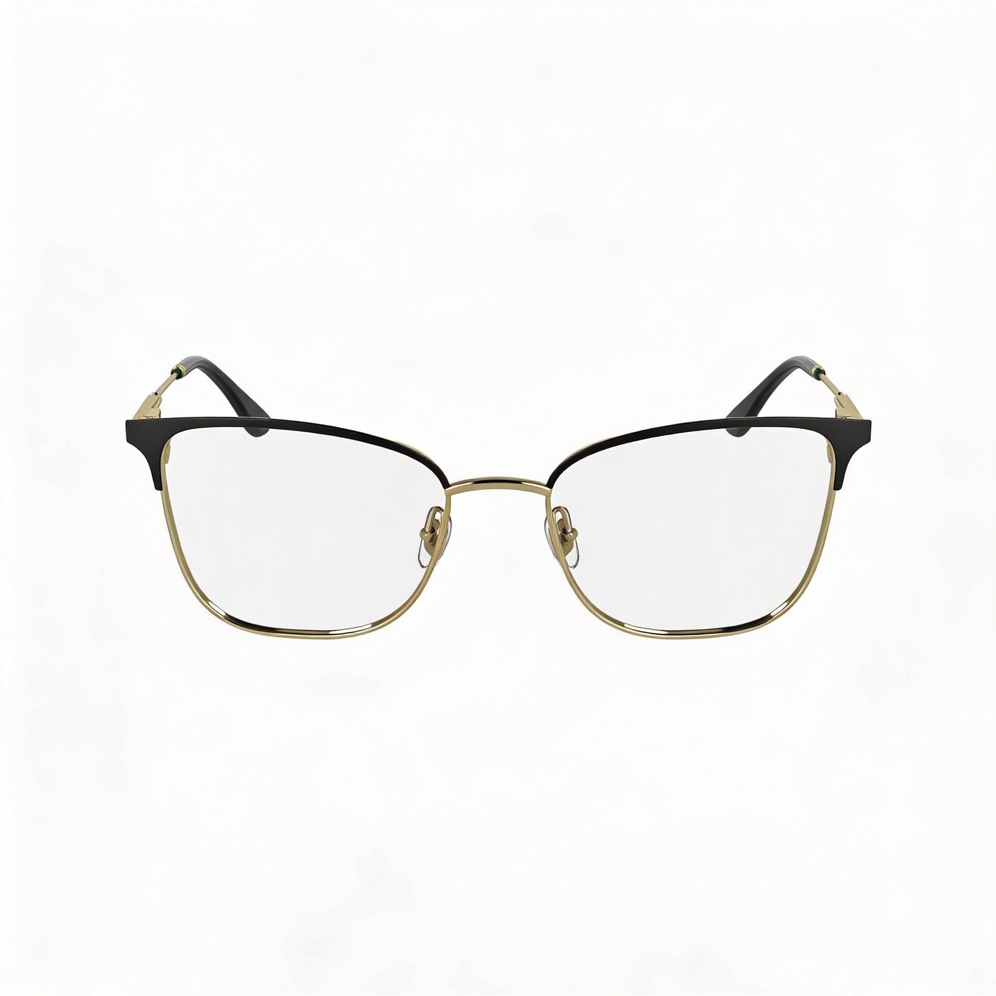 Lacoste L2303 Black Gold Rectangle Unisex Eyeglasses, Metal, Photo 2