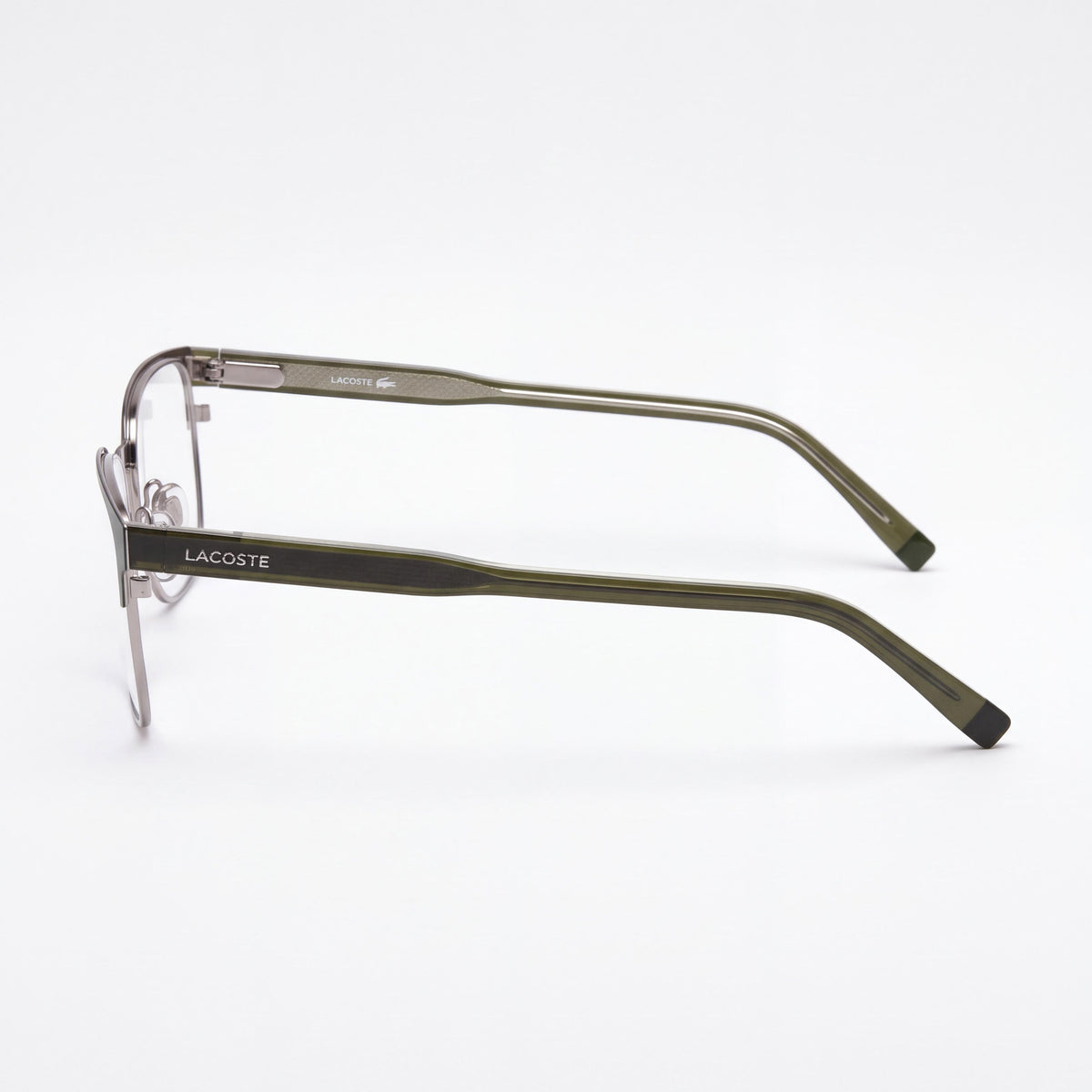 Lacoste L2304 Matte Khaki Rectangle Eyeglasses Unisex, Photo 2