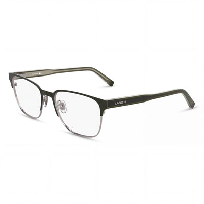 Lacoste L2304 Matte Khaki Rectangle Eyeglasses for Unisex, Black frame
