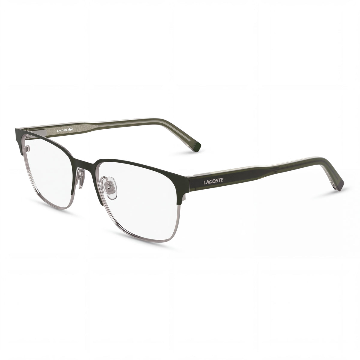 Lacoste L2304 Matte Khaki Rectangle Eyeglasses Unisex, Photo 1