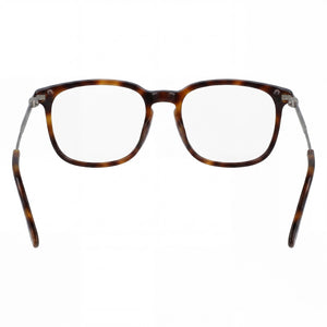Lacoste L2603ND Square Eyeglasses Unisex — side view, Havana Acetate temples