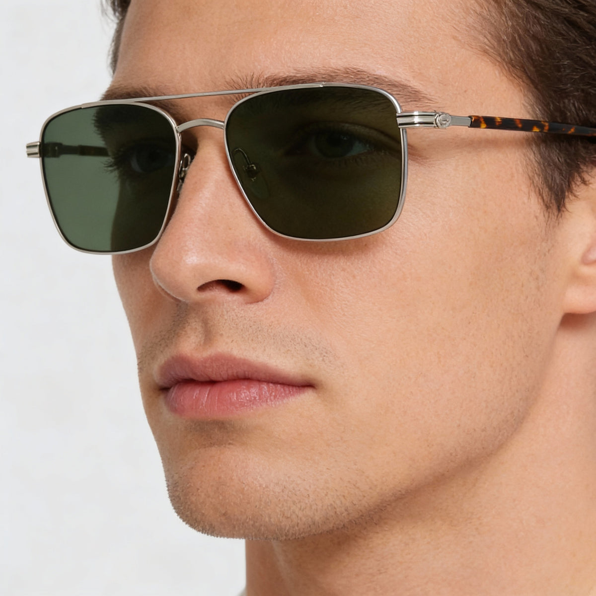 Gafas de sol rectangulares Lacoste L264s de color gris metálico para hombre, 58 mm, Photo 4