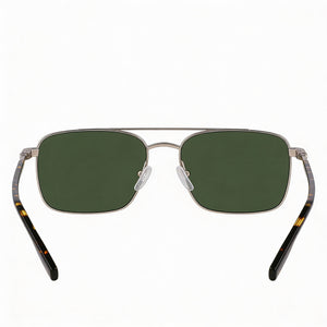 Lacoste L264s Rectangle Sunglasses Men — side view, Non-Polarized Solid Green lens