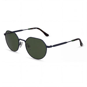 Lacoste L268s Blue Round Sunglasses for Unisex, Solid Green lens