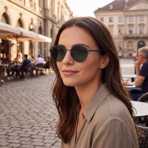Lacoste L268s Round Sunglasses for Unisex — interior view, Non-Polarized lens detail