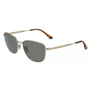 Lacoste L270s Gold Rectangle Sunglasses for Women, Solid Smoke lens