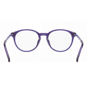 Lacoste L2718 Round Eyeglasses Unisex — side view, Purple composite temples