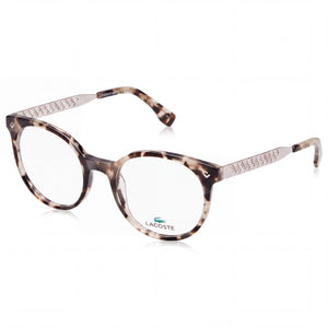 Lacoste L2806 Rose Havana Round Eyeglasses for Men, Metal frame