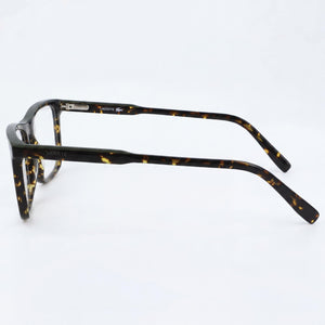 Lacoste L2860 215 Rectangle Eyeglasses Women — side view, Havana Plastic temples