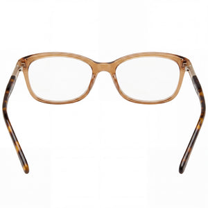 Lacoste L2900 Rectangle Eyeglasses Women — side view, Havana Plastic temples