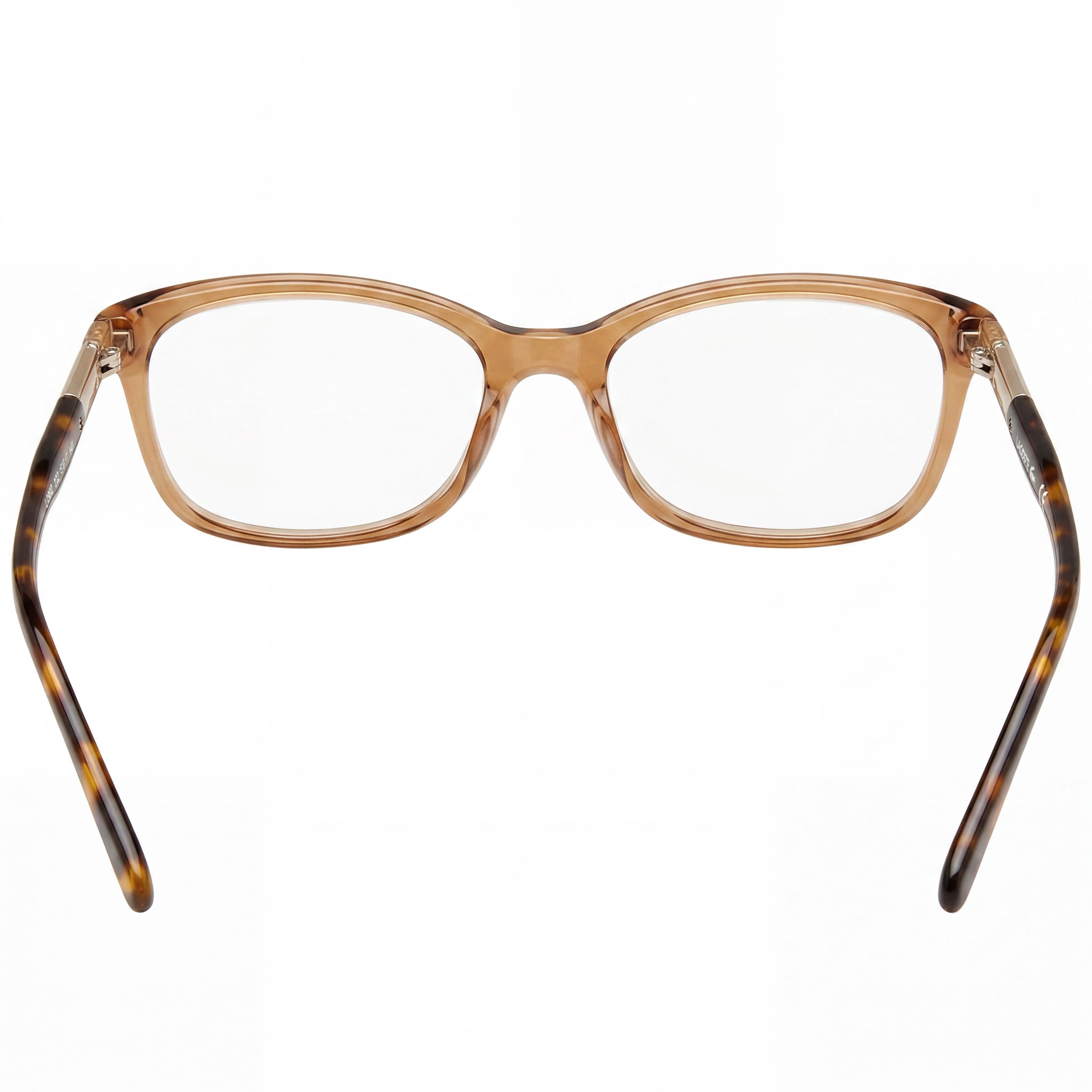 Lacoste L2900 Transparent Brown Rectangle Eyeglasses for Women, 55mm, Photo 3