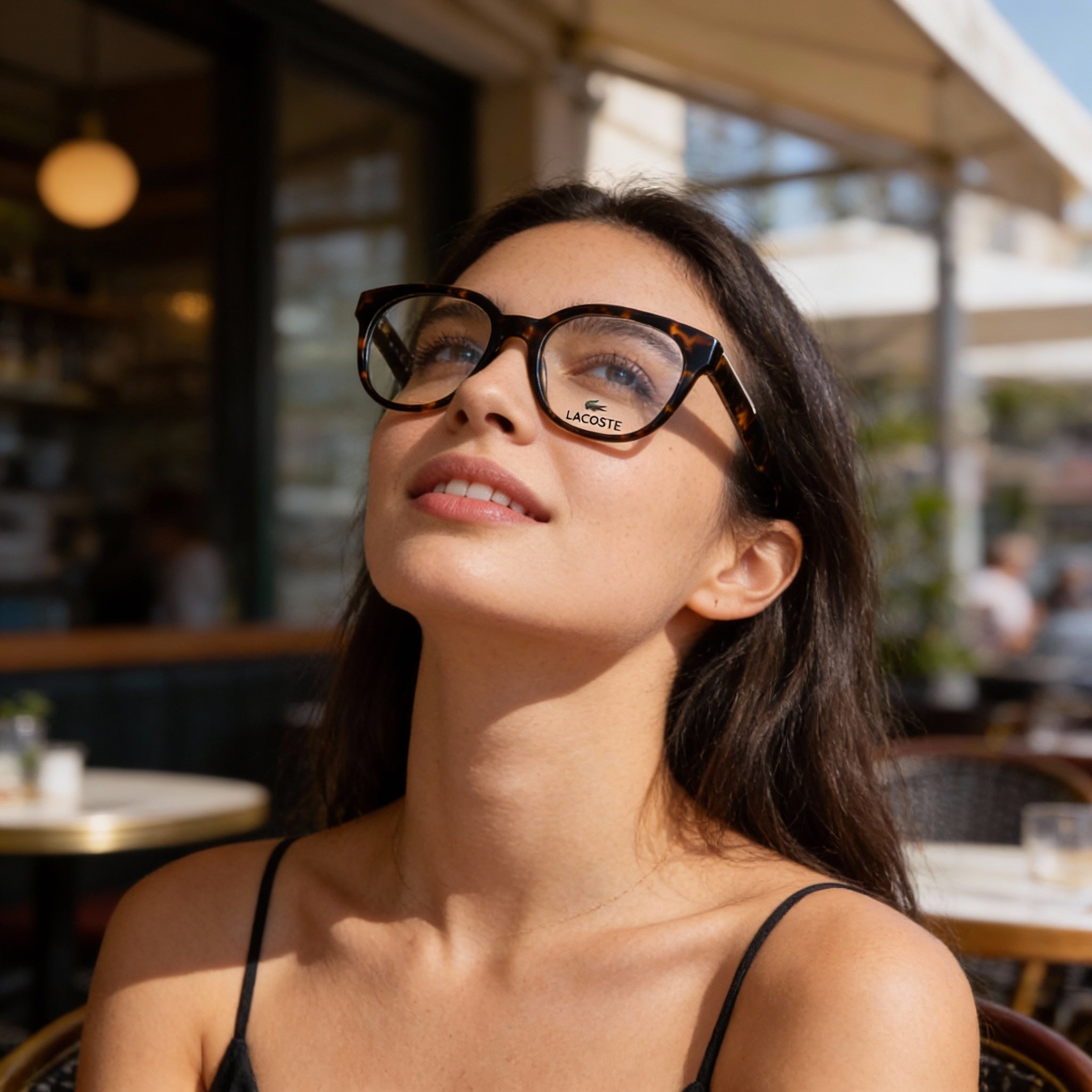 Lacoste L2901 Havana Square Unisex Eyeglasses, Acetate, Photo 5