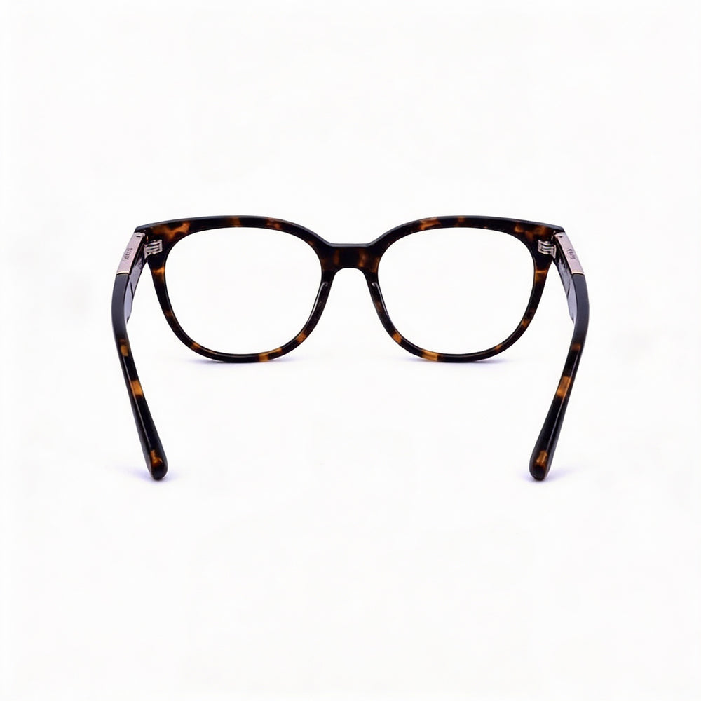 Lacoste L2901 Square Eyeglasses Unisex — side view, Havana Acetate temples