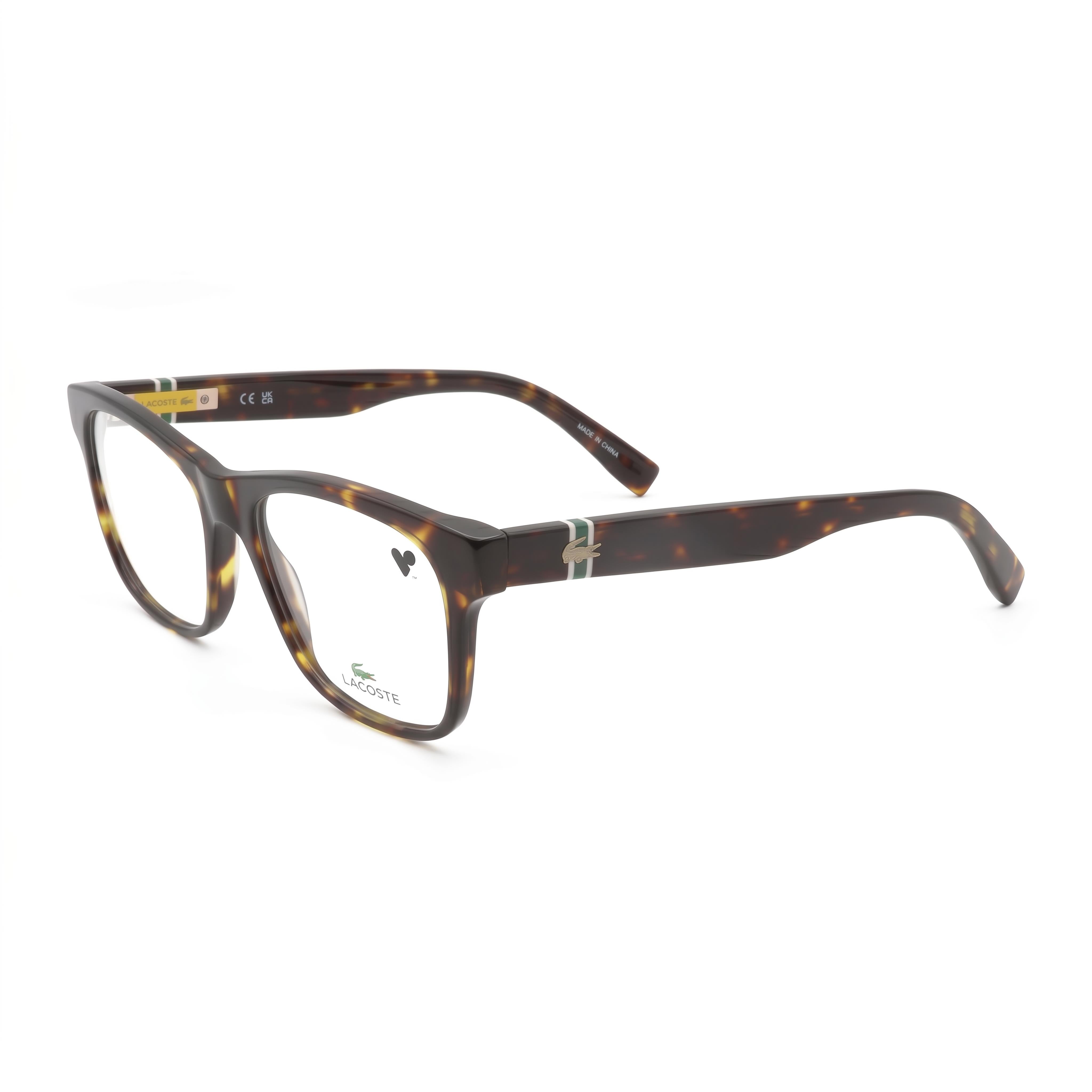 Lacoste L2933 Dark Havana Rectangle Eyeglasses for Women, Acetate 54mm, Photo 1
