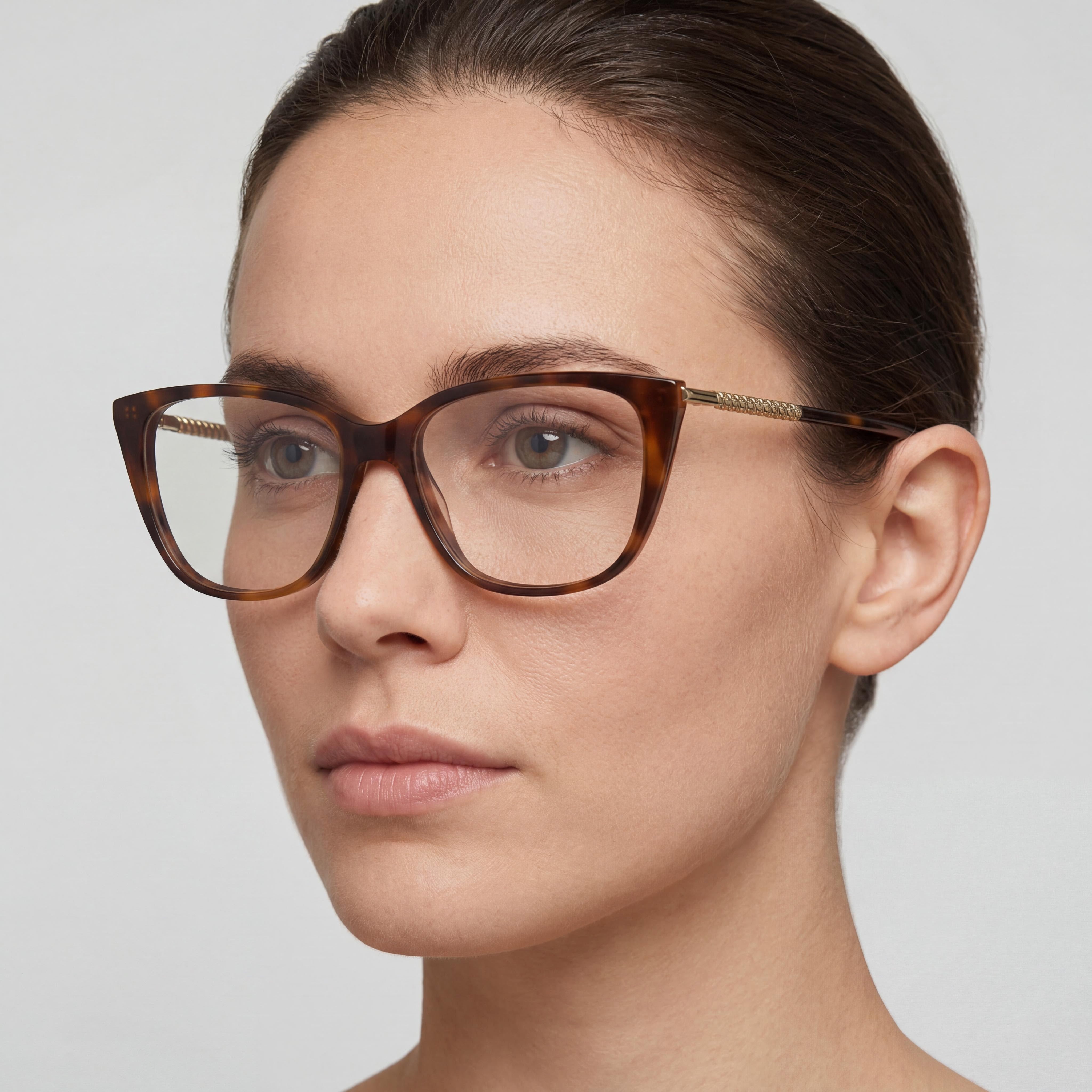 Lacoste Modern Women's Acetate Eyeglasses Frame in Havana with Havana Non Polycarbonate Lenses 54mm, Photo 3