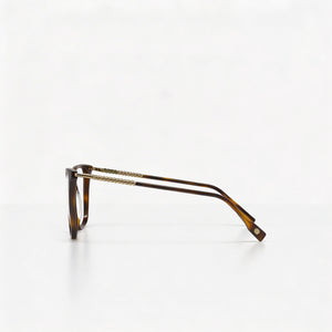 Lacoste L2940 Rectangle Eyeglasses Men — side view, Havana Acetate temples