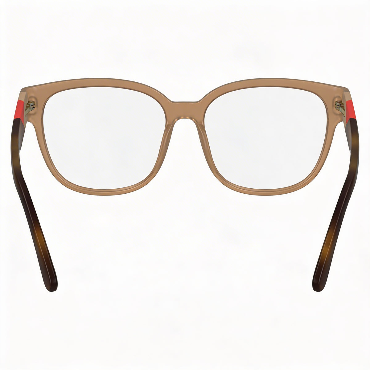 Gafas graduadas unisex Lacoste L2953 cuadradas en color caramelo transparente, 55mm, Photo 4