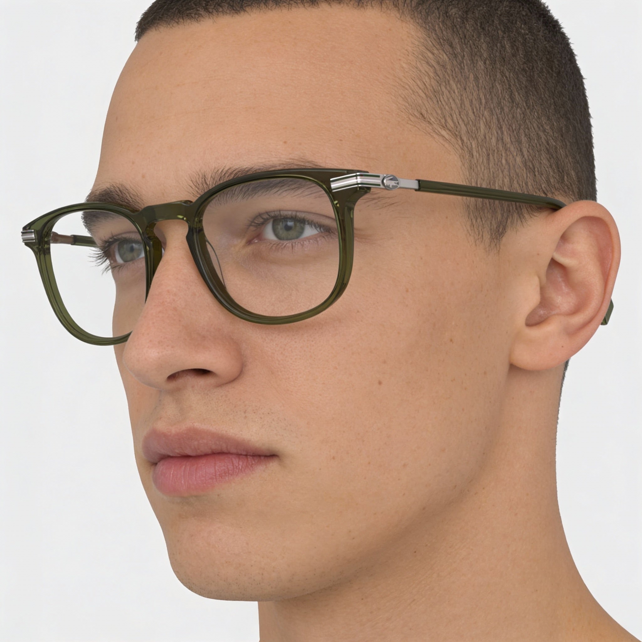 Gafas de sol rectangulares Lacoste L2954 color caqui para hombre, acetato 51mm, Photo 4