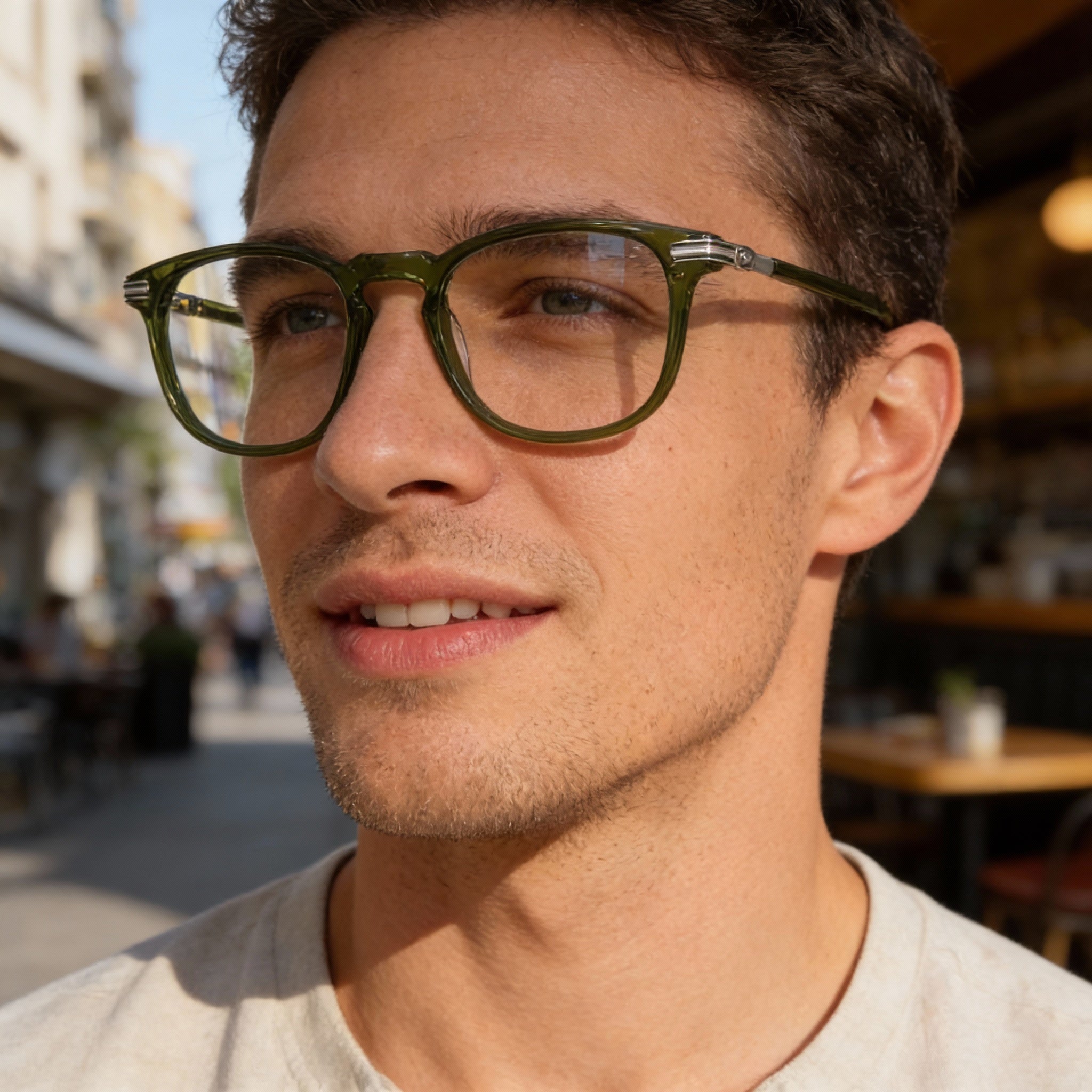 Gafas de sol rectangulares Lacoste L2954 color caqui para hombre, acetato 51mm, Photo 5