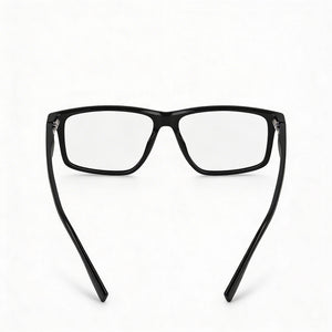 Lacoste L2959 N Rectangle Eyeglasses Men — side view, Black Plastic temples