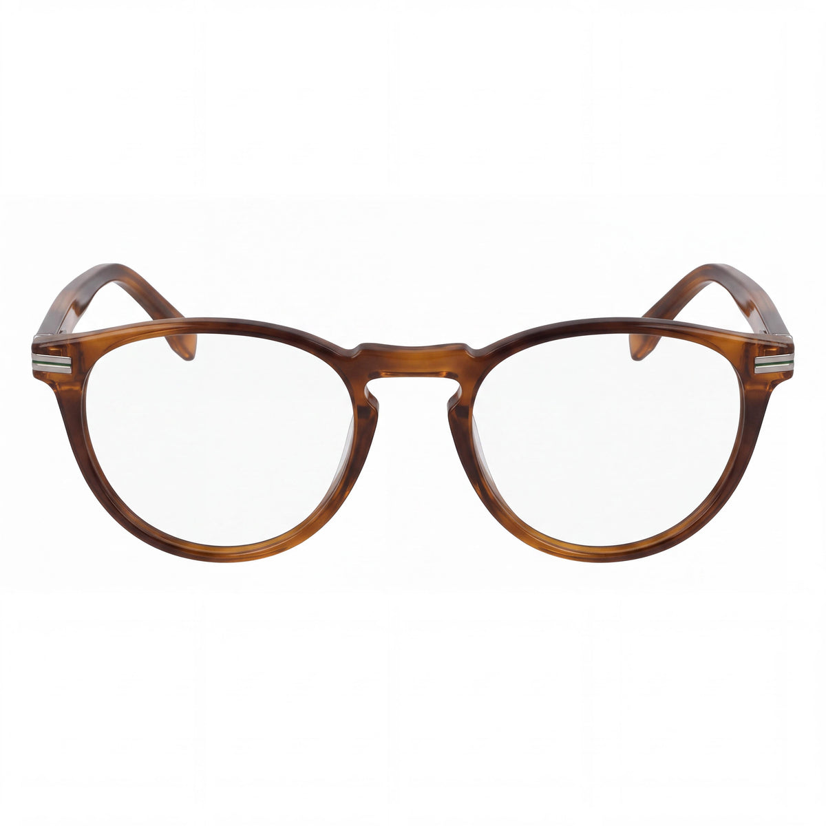 Lacoste L2966 Striped Brown Round Eyeglasses Unisex, Photo 2