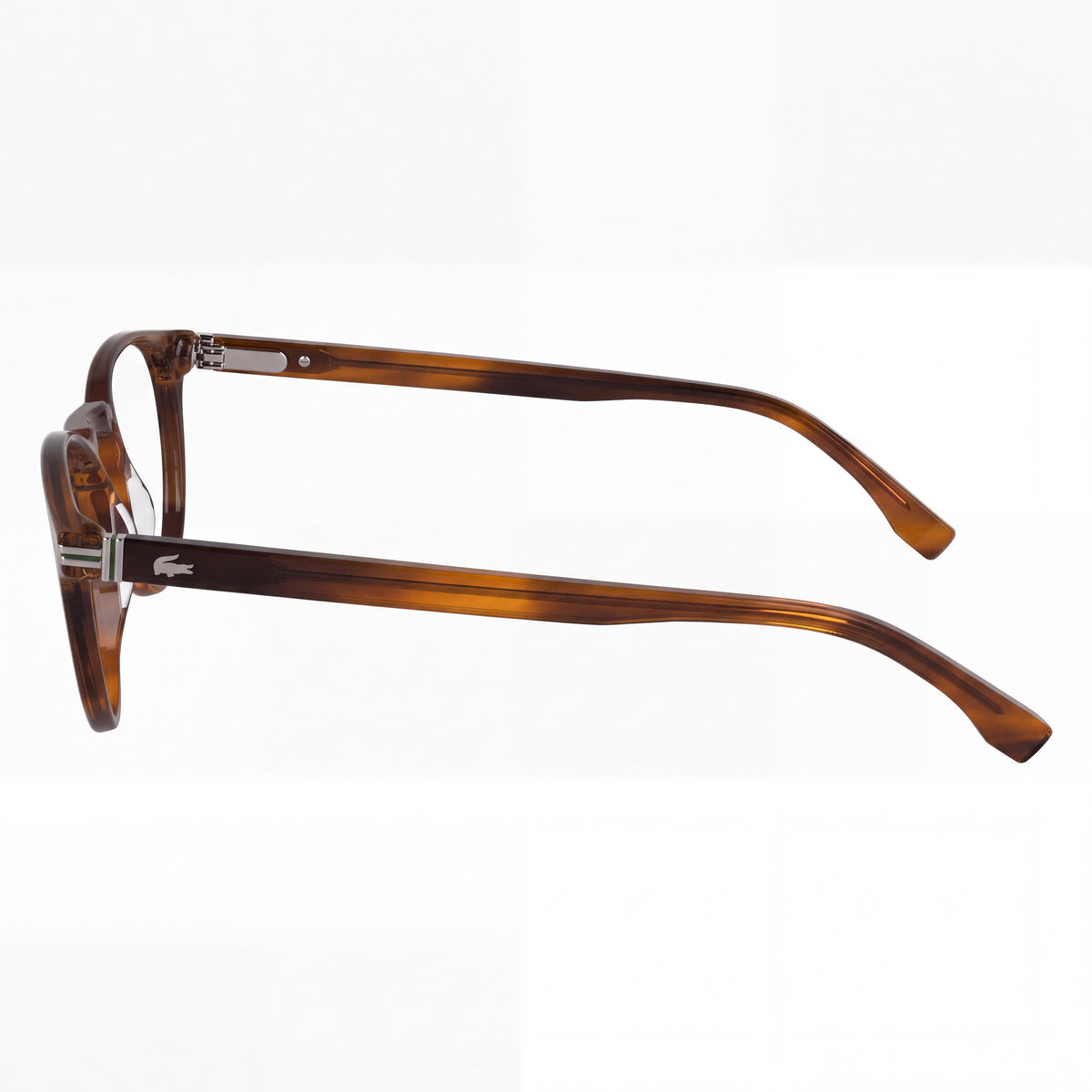 Lacoste L2966 Striped Brown Round Eyeglasses Unisex, Photo 3