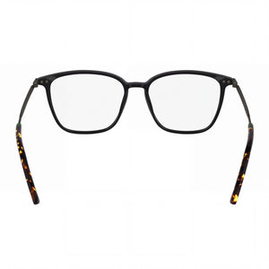 Lacoste L2984 N Square Eyeglasses Women — side view, Black Plastic temples