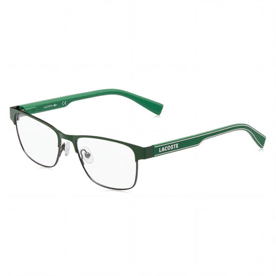 Lacoste L3111 Green Rectangle Eyeglasses for Unisex, Acetate frame