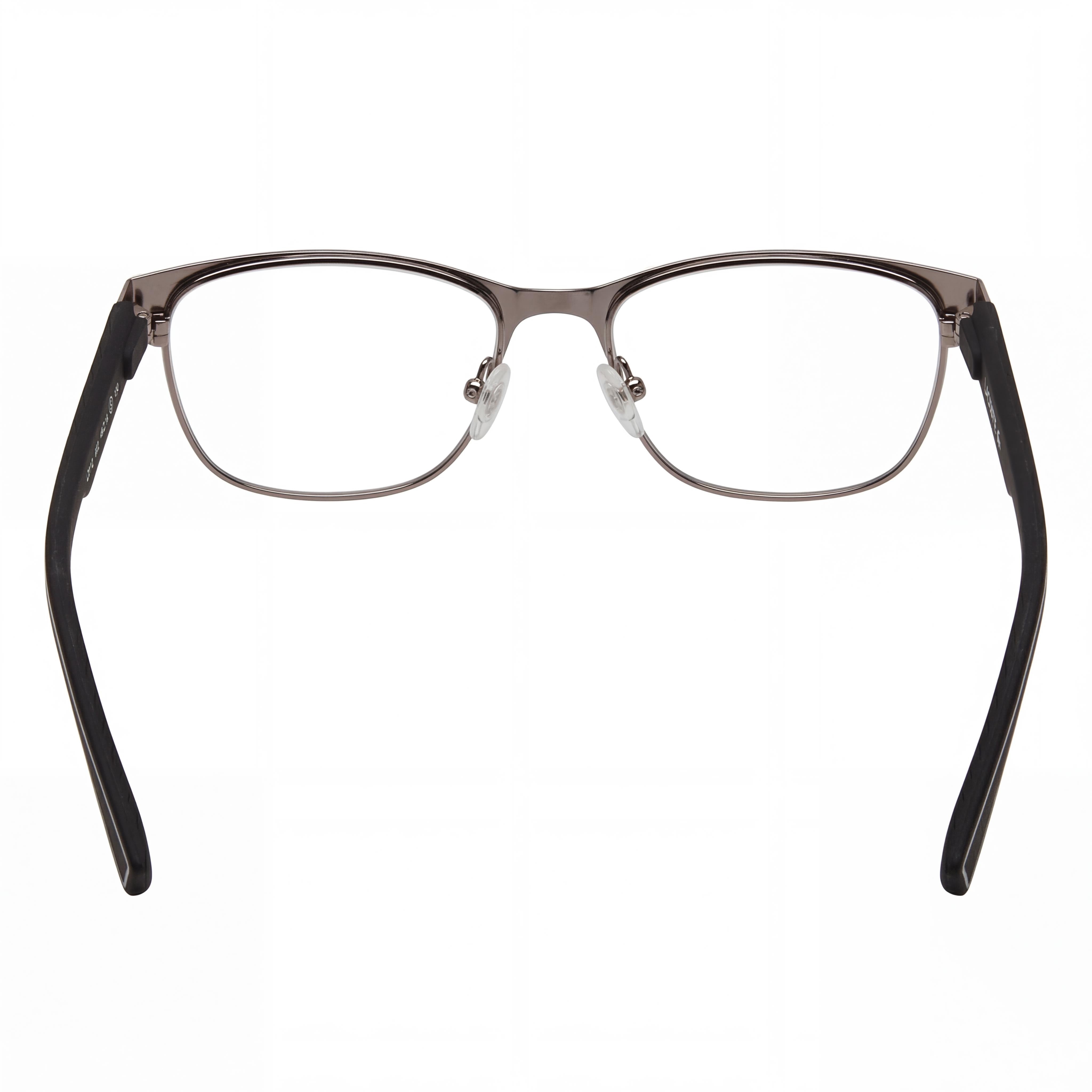 Lacoste L3112 Matte Black Rectangle Eyeglasses for Men, Metal 49mm, Photo 3