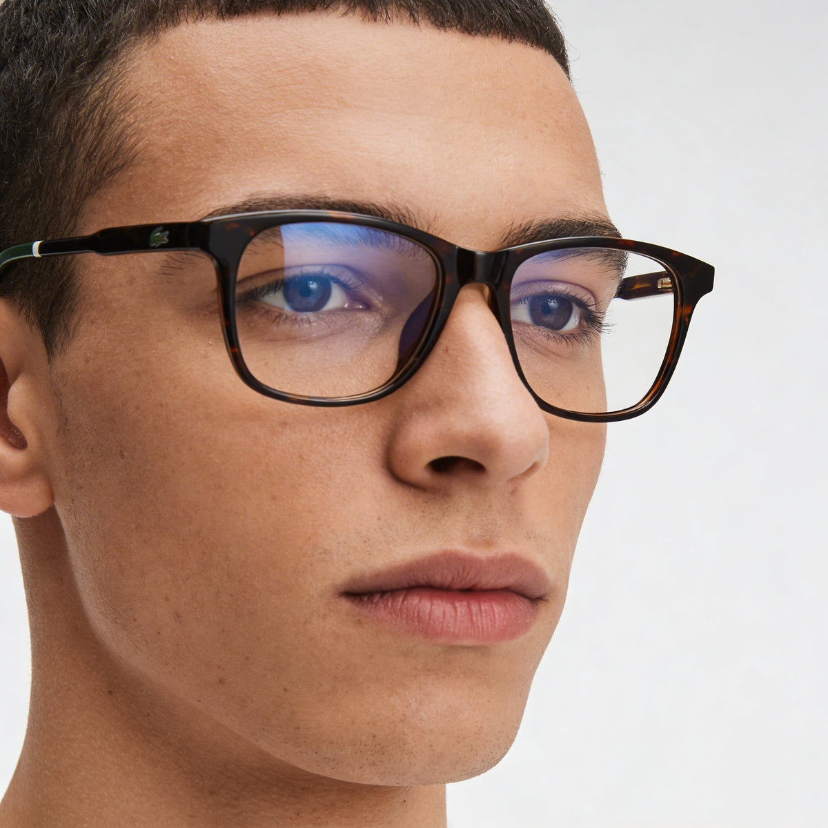Gafas graduadas rectangulares Lacoste L3635 Havana para hombre, 49mm, Photo 4