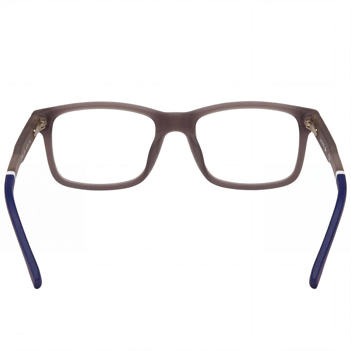 Lacoste L3646 Matte Gray Rectangle Eyeglasses Unisex, Injected 49mm, Photo 4