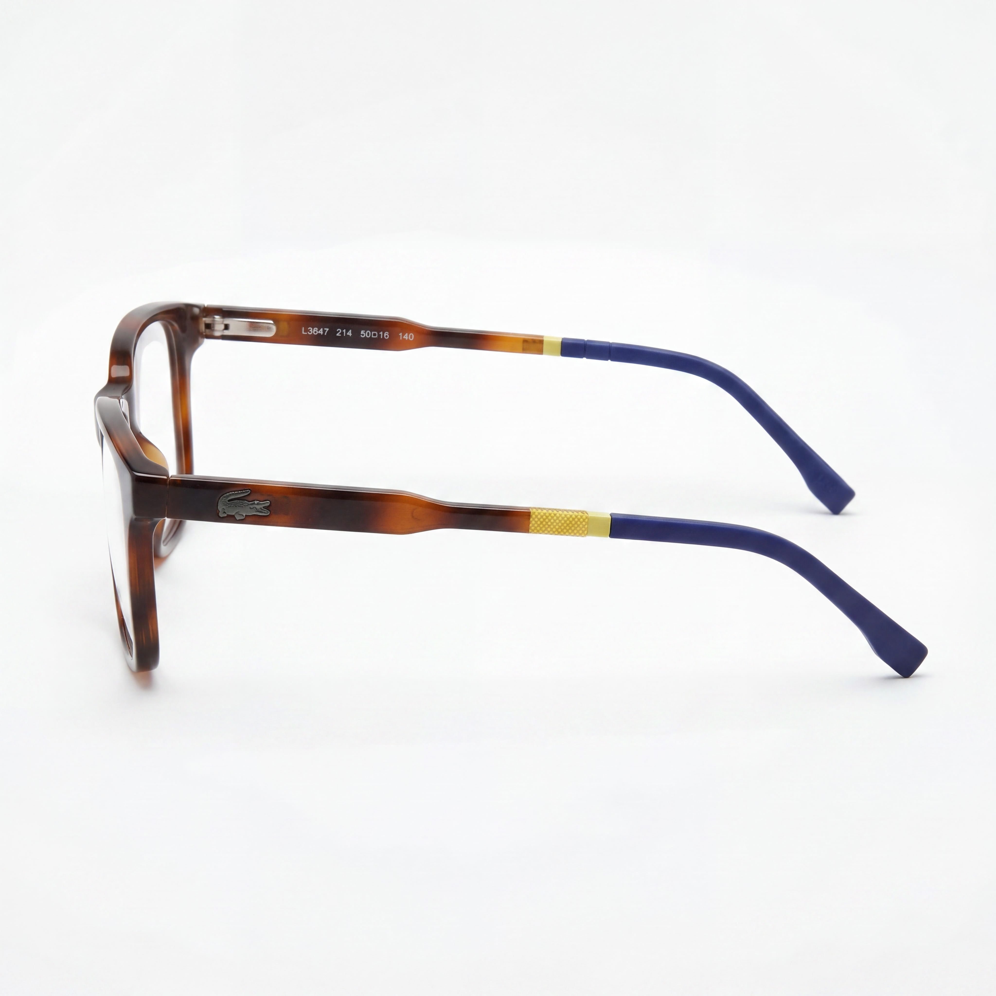 Lacoste L3647 Havana Rectangle Eyeglasses Unisex, 50mm, Photo 2