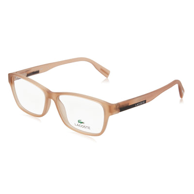 Lacoste L3650 Beige Rectangle Eyeglasses Unisex, Acetate frame