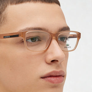 Lacoste L3650 Beige Eyeglasses Unisex — lifestyle wear, office and reading