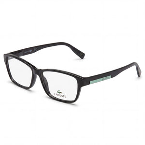 Lacoste L3650 Black Rectangle Eyeglasses for Women, Injected frame