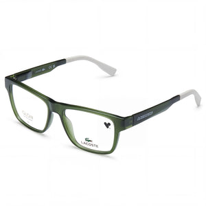 Lacoste L3655 Green Rectangle Eyeglasses for Women, Injected frame