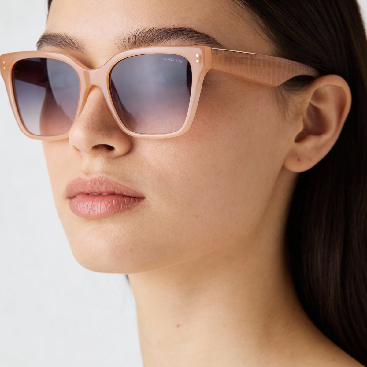 Lacoste L6022s Opaline Nude Rectangle Sunglasses for Women, 54mm, Photo 4