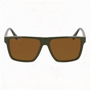 Lacoste L6027s Rectangle Sunglasses Unisex — front view, Plastic frame