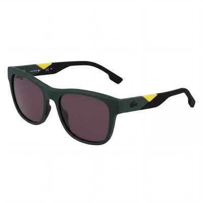 Lacoste L6043s Green Rectangle Sunglasses for Men, Grey lens