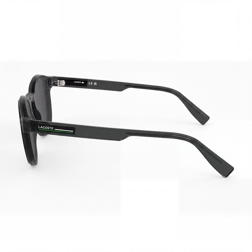 Lacoste L6055S N Round Sunglasses Men — side view, Non-Polarized Grey lens